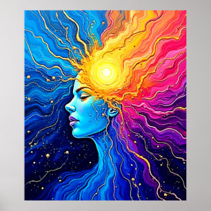 Radiant Cosmic Mind Awakening Poster