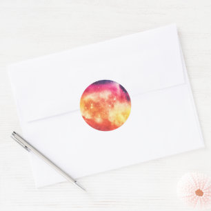 Radiant Cosmic Nebula Classic Round Sticker