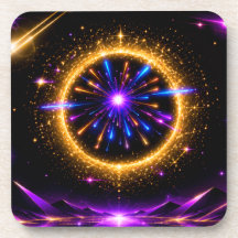 Radiant Cosmic Portal | Neon Galaxy Stretched Canv