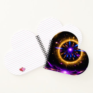 Radiant Cosmic Portal | Neon Galaxy Stretched Canv Notebook