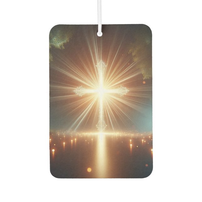 Radiant Cross Spiritual Air Freshener (Front)
