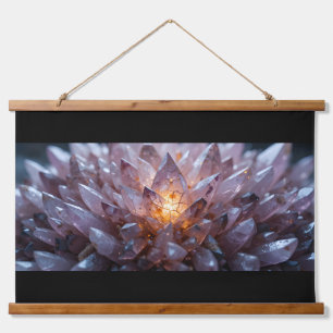 Radiant Crystal Heart Hanging Tapestry