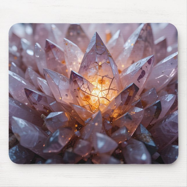 Radiant Crystal Heart Mouse Pad (Front)
