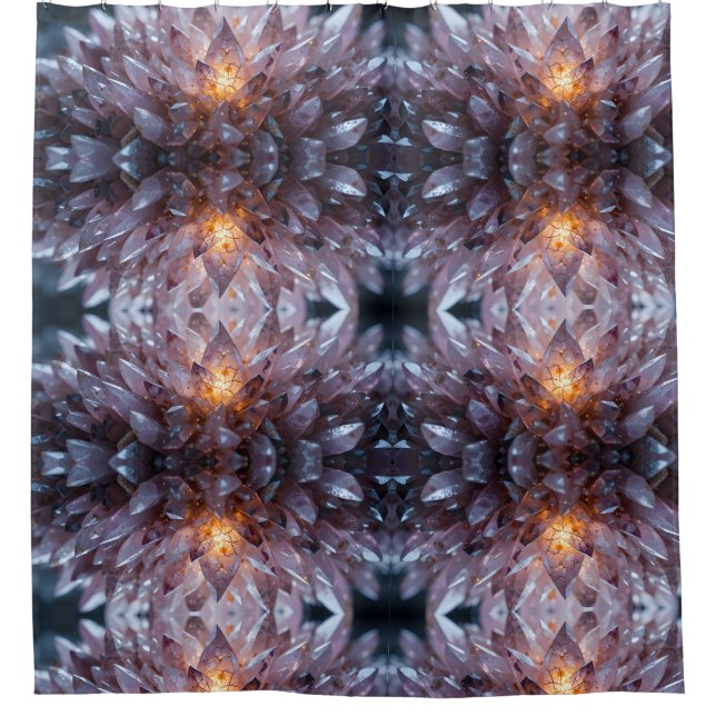 Radiant Crystal Heart Shower Curtain (Front)