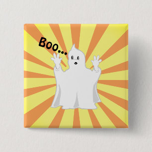 Radiant Cute Trumpy Ghost 15 Cm Square Badge