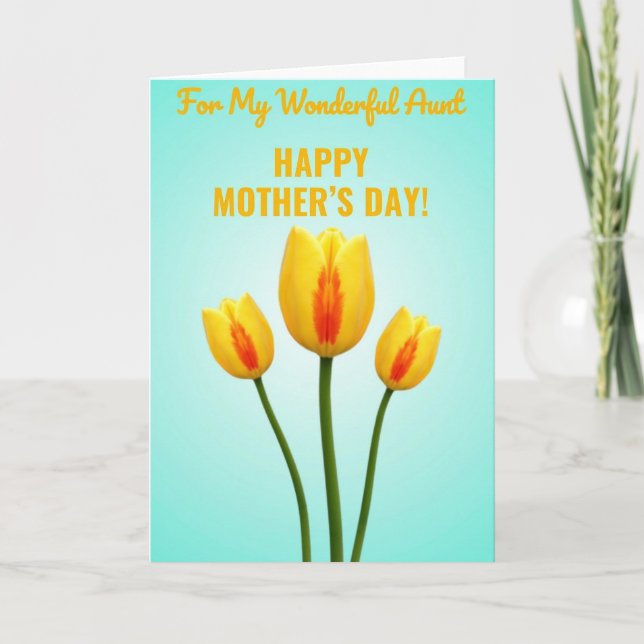 Radiant Daffodil Mothers Day Card (Front)