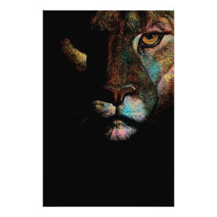 Radiant Darkness - Fearful Elegance Lioness Photo Print