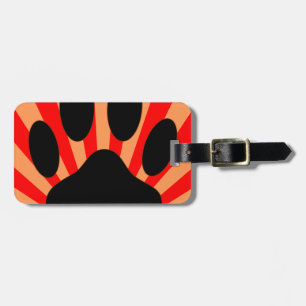 Radiant Dog Paw Print Luggage Tag