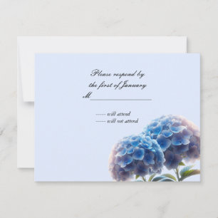 Radiant Elegance Blue Hydrangea Wedding RSVP