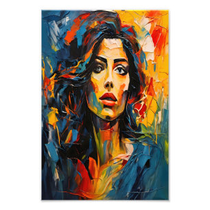 Radiant Expressionist Portrait Art Photo Print
