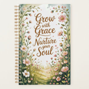 Radiant Floral Burst Grow With Grace Quote Planner