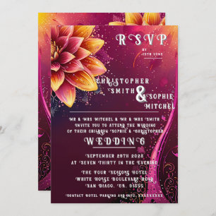Radiant Floral Elegance - Wedding Party Invitation