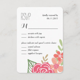 Radiant Florals Wedding Response / RSVP Cards