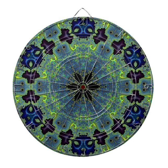 Radiant Fractal Symphony Dartboard (Front)