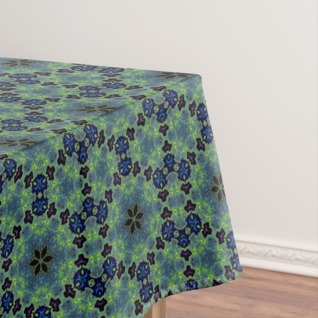 Radiant Fractal Symphony  Tablecloth (In Situ)
