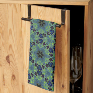 Radiant Fractal Symphony Tea Towel