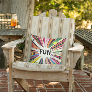 Radiant Fun" Outdoor Throw Pillow 🌟