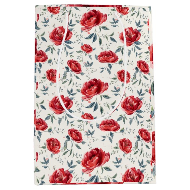 Radiant garden of confidence pattern medium gift bag (Front)