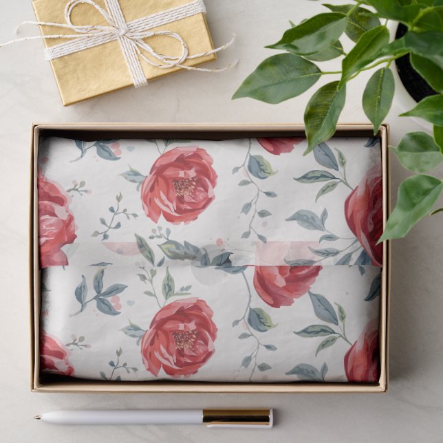 Radiant garden of confidence pattern tissue paper (Gift)