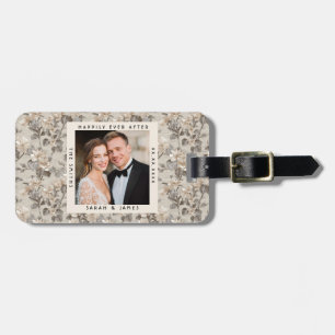 Radiant Gardenias Charm Wildflower Wedding Luggage Tag