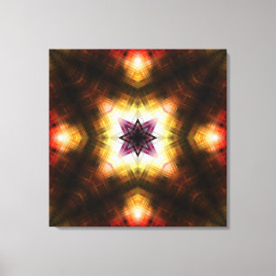 Radiant Geometric Starburst with Abstract Light Canvas Print