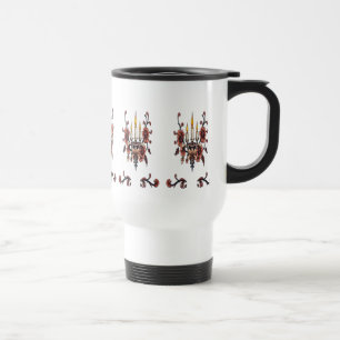 Radiant Glow – Vintage Candlelight Art Print Travel Mug