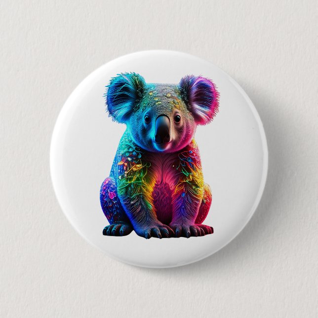 Radiant Glowing Koala 6 Cm Round Badge (Front)