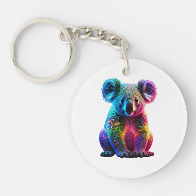 Radiant Glowing Koala Key Ring (Front)