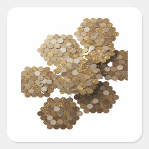 Radiant Gold Abstract Sticker Graphic