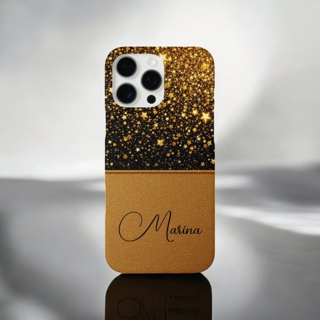 Radiant Gold Sparkle (Glitter-Leather) Case-Mate iPhone Case (Creator Uploaded)