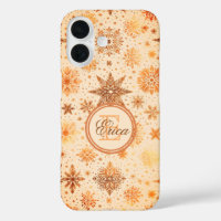 Radiant Golden Snowflake Elegance