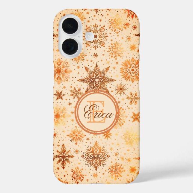 Radiant Golden Snowflake Elegance Case-Mate iPhone Case (Back)