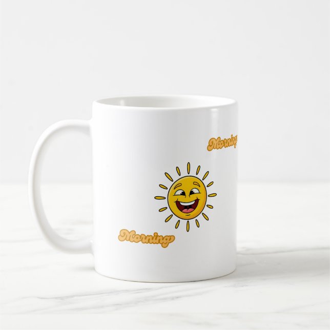 Radiant Golden Sun Artistic Graphic Mug (Left)