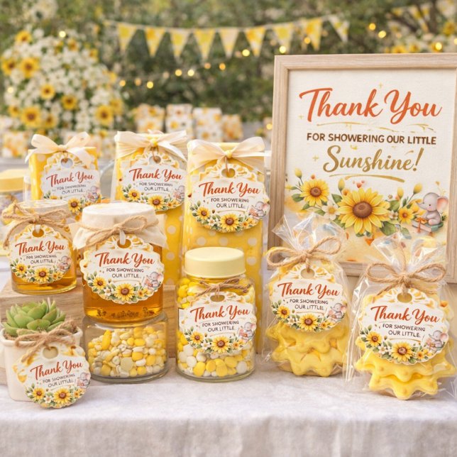 Radiant Golden Sun Celebration Favour Tags (Creator Uploaded)