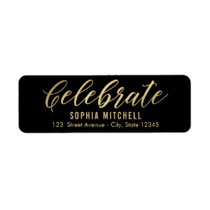 Radiant Grad EDITABLE COLOR Address Label