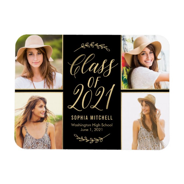 Radiant Grad Graduation Announcement Magnet (Horizontal)