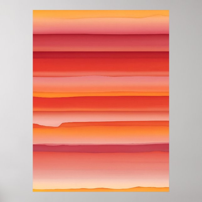 Radiant Gradient - Intense Colour Transition Art Poster (Front)
