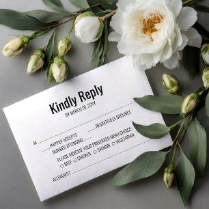 Radiant Happy Wedding RSVP Card