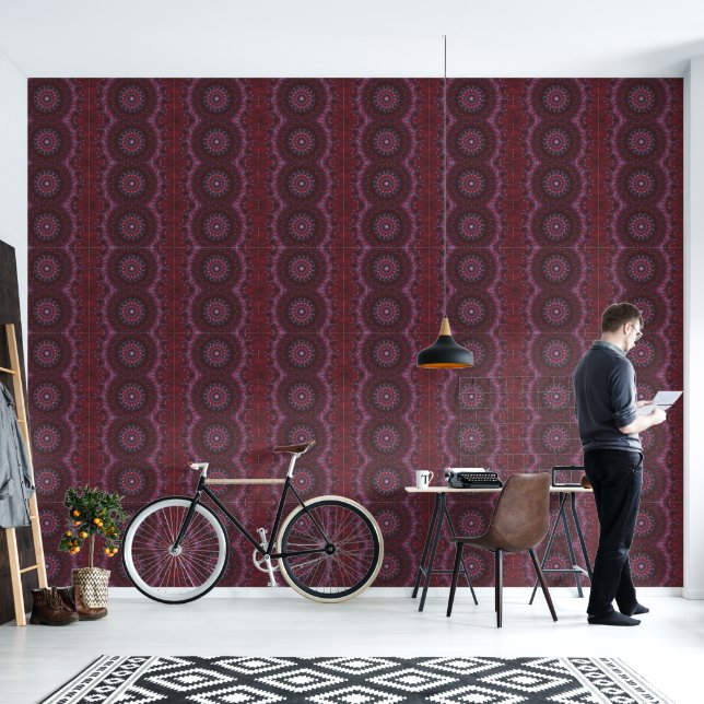 Radiant Harmony: A Moving Symmetry Wallpaper (Living Room)