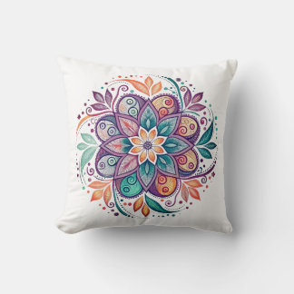 “Radiant Harmony Mandala" Cushion