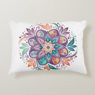 “Radiant Harmony Mandala" Decorative Cushion