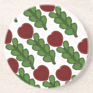 Radiant Heart Flower Botanical Coaster