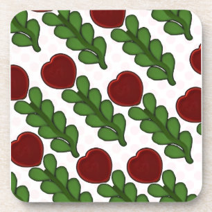 Radiant Heart Flower Botanical Coaster