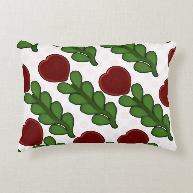  Radiant Heart Flower Botanical  Decorative Cushion (Front)