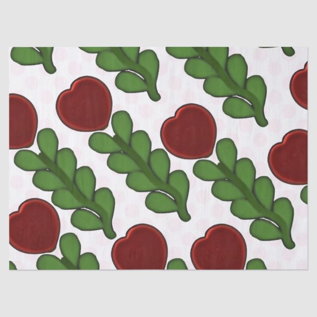 Radiant Heart Flower Botanical  Tissue Paper (Front)