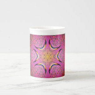 Radiant Heart Kaleidoscope Bone China Mug