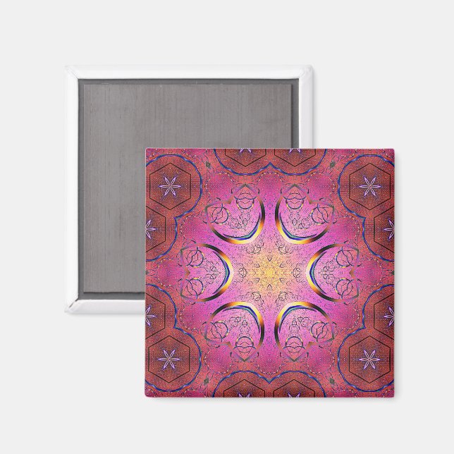 Radiant Heart Kaleidoscope Magnet (Front/Back)