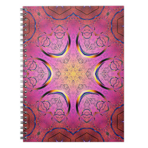Radiant Heart Kaleidoscope Notebook
