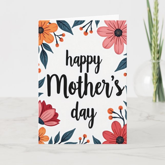 Radiant Heartfelt Moms Day Card (Front)