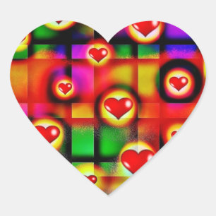 Radiant Hearts Heart Sticker